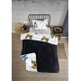 ETE HOMETEX TEK KİŞİLİK LÜX WELSOFT YORGAN SETİ KELEBEK ANTRASİT 155X215CM 8696474231929
